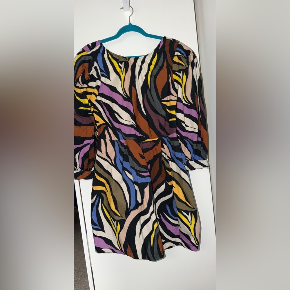 Multicolor Abstract Print Women’s Dress